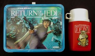 Vintage Return Of The Jedi Lunchbox & Thermos - Star Wars Movie (1983) C - 8