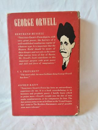 George Orwell 1984 NINETEEN EIGHTY - FOUR vintage 1949 1st edition HBDJ red jacket 2