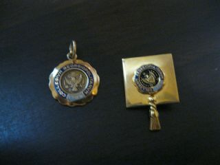 Vintage Georgetown University Pin & Pendant 10k Gold Collegivm Georgiopolitanvm