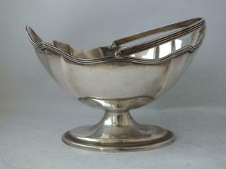 Antique Solid Sterling Silver Sugar Basket 1906/ L 13 Cm/ 137 G