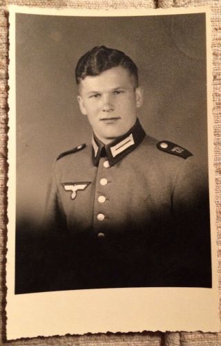 Wwii Ww2 Wehrmacht Military German Army Heer Soldier Uniform Photo Postcard