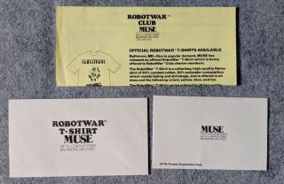 Robotwar Apple II II,  Muse vintage computer game Silas Warner 1981 Robot War 3