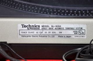 VINTAGE TECHNICS SL - 1650 DIRECT DRIVE TURNTABLE RECORD CHANGER W SHURE M95ED EXC 5