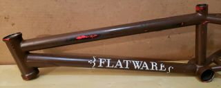 Flatware BMX Flatland Frame 19.  75 inch top tube mid bb vintage Odyssey Sunday 2