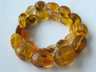 VINTAGE Amber Beads Butterscotch / Egg Yolk Baltic Necklace 116 gr 4