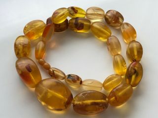 VINTAGE Amber Beads Butterscotch / Egg Yolk Baltic Necklace 116 gr 5
