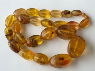 VINTAGE Amber Beads Butterscotch / Egg Yolk Baltic Necklace 116 gr 6