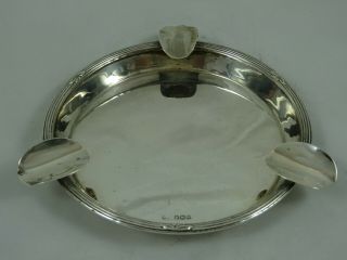 Large Solid Silver Ash Tray,  1926,  106gm - Walker & Hall