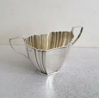 Elegant Victorian Antique Solid Silver 2 - Handle Sugar Bowl.  Lon.  1894.