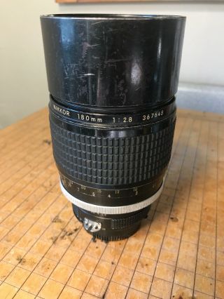 Nikon Nikkor 180mm F/2.  8 Vintage Lens