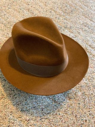 Vintage Stetson Cowboy Hat 4x Brown 6 3/4 Custom “with Love”