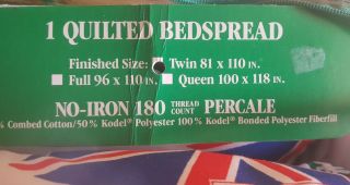 United Colors Of Benetton Flags Quilted Twin Bedspread Comforter Vintage HTF 8