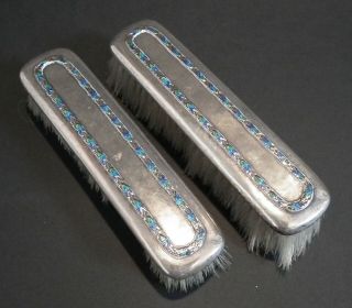 W.  H.  Hassler Silver & Enamel Clothes Brushes For Liberty / A.  Knox