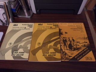 Vintage 1969 - 1978 NRA Rifle Association Championship Programs Authentic 2