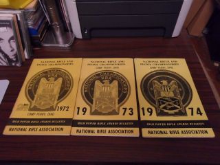 Vintage 1969 - 1978 NRA Rifle Association Championship Programs Authentic 3