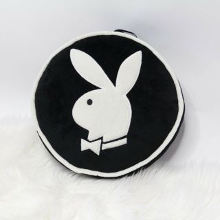 Authentic Vintage 2003 Playboy Bunny Pillow Plush Large 12 Inch Round