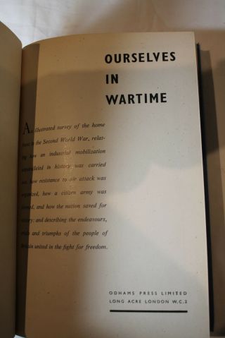 Ww2 British Ourselves In Wartime Reference Book