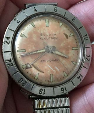 Vintage 1960 ' s Bulova Accutron Astronaut Men ' s Wrist Watch 4