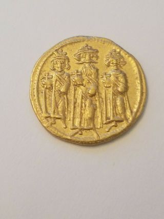 Rare Byzantine Gold Soldius Hercaclius 610 - 641 Ad