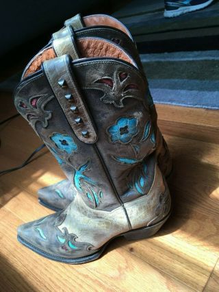 Dan Post Vintage Bluebird Cowboy Boots Women 