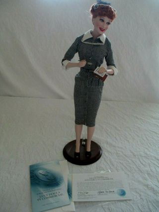 Franklin I Love Lucy Does A Tv Commercial 18 " Porcelain Doll Nwob