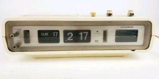 Panasonic Rc - 6551 Flip Clock Radio Fm Swag Modern Retro Vtg Extra Wink 1970s