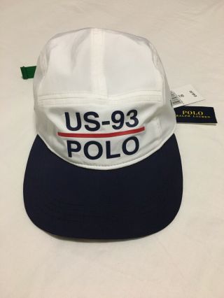 Polo Ralph Lauren Cp 93 White 5 Panel Regatta Strapback Hat Sport 92 Vtg 90s
