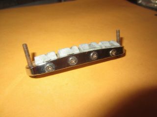 Vintage Circa 1970 ' s Rickenbacker Bass Guitar Bridge with Mounting Posts 2