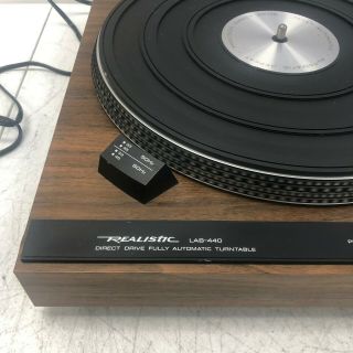 Vintage REALISTIC LAB 440 Automatic Record Player Turntable - NO TOP COVER 2