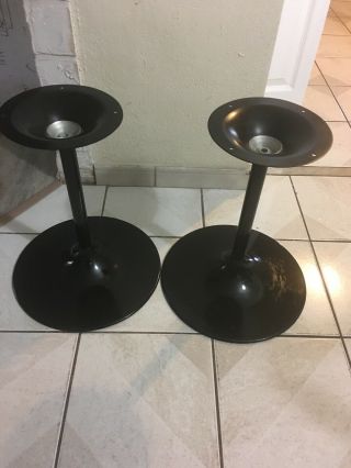 Vintage Bose 901 Black Tulip Speaker Stands - Pedestals