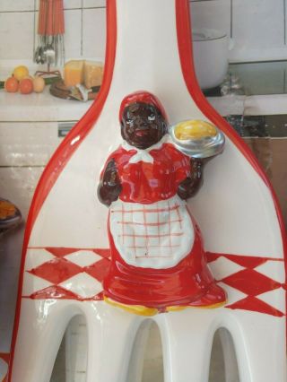 Vintage Ceramic Aunt Jemima Cook Chef Lady Kitchen Wall Decor Black Americana 3