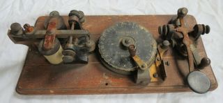 Omnigraph Mfg Co Telegraph Key Alphabet Transmitter Device Old Vtg Antique