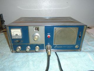 Vintage E.  C.  I.  Courier 23 Plus Cb Tube Base Station Radio Microphone