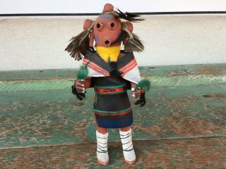 Vintage Hopi Pueblo Kachina / Katsina Doll N R.  2 Has Carved Manta