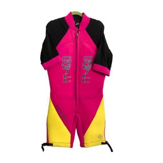 Vintage 90s Womens Short Wet Suit Xl Oneill Padded Neon Surf Scuba Neon Pink