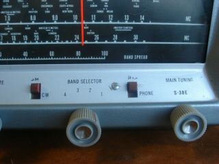 Vintage HALLICRAFTERS S - 38E Tube Radio 4Band Shortwave Communications Receiver 3