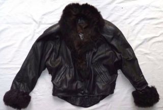 Limassol Vintage Cropped Leather Jacket Size M Black Na Leather Cyprus