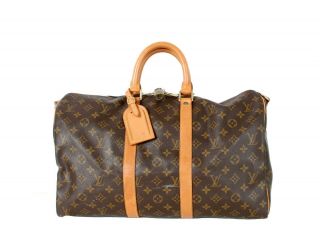 Louis Vuitton Bag Monogram Keepall 45 Duffle Travel Luggage Vintage