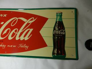 VINTAGE ADVERTISING SIGN - 1950 ' s COCA - COLA FISHTAIL SIGN - MCA SIGN CO.  - DRIVE - IN 4