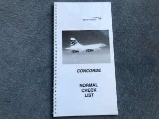 British Airways Concorde Checklist February 2002 Rare