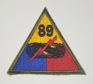 Vintage U.  S.  Army Armored Division Regiment 89th Tank Battalion Patch