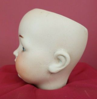 Antique German Franz Schmidt Bisque Socket Doll Head 1295 Blue Sleep Eyes 4