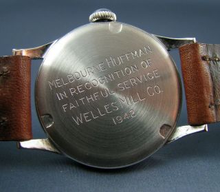 Vintage Girard Perregaux Amphibian Stainless Steel Military Mens Watch 17J 1940s 8