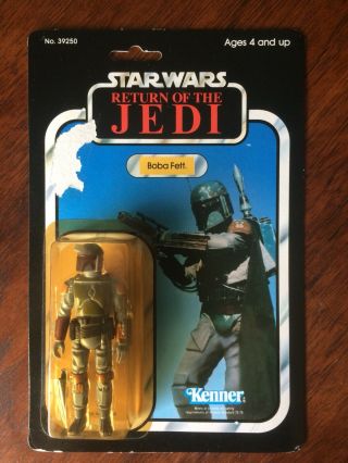 Boba Fett Rotj Moc Rare Star Wars Return Of The Jedi Bounty Hunter 77 Back