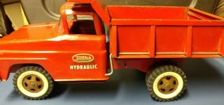 Vintage 1960 ' s Tonka Ford Hydraulic Lift Dump Truck Red Pressed Steel 5