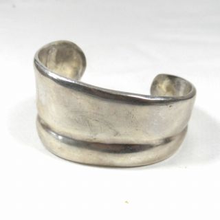 Vintage Taxco Wide Mexico Large Sterling Silver Bracelet Cuff 57g