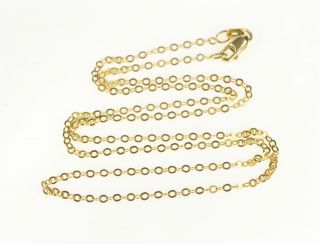 14k 1.  8mm Simple Classic Cable Chain Link Necklace 18 " 