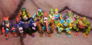 Vintage Toxic Crusaders Action Figure Complete Set Of 9 - 1991 Troma Playmates