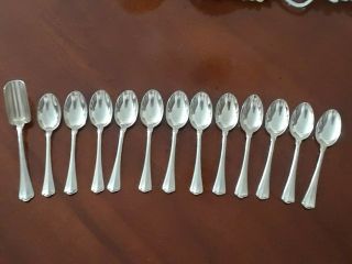 Vintage 800 Silver Italy Demitasse Spoons Set Of 12