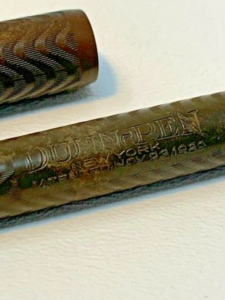 Vintage 1920 Ring Top Hard Rubber Dunn Fountain Pen w/ Dunn Nib 4 - 1/2” 19 - 864A 4